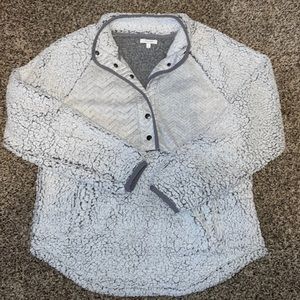 Maurices Grey Sherpa Pullover - size L
